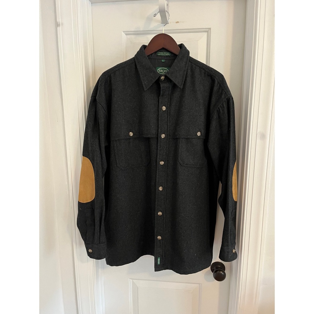 Vintage Izod Wool Flannel Over Shirt